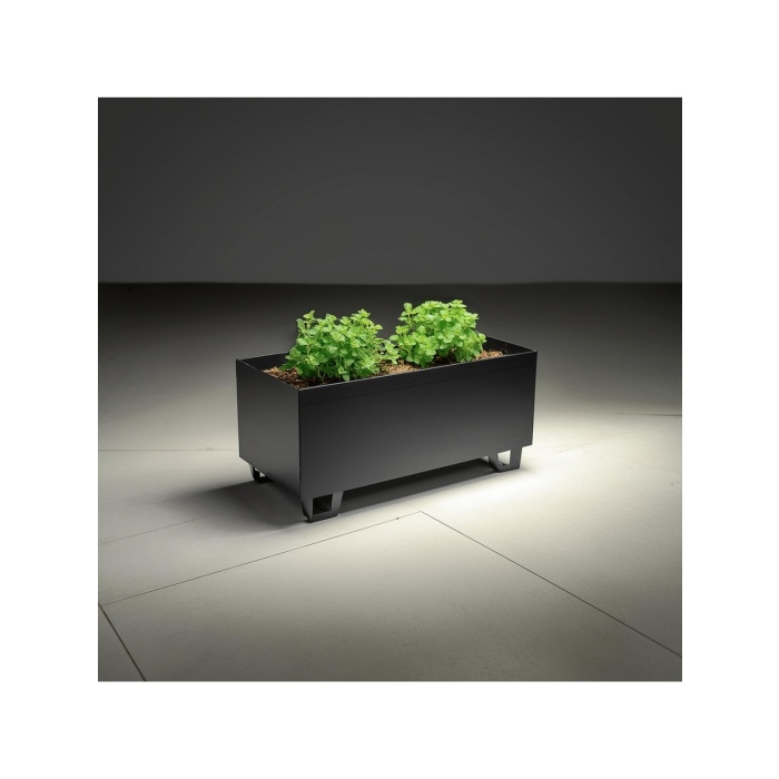 DEQQU Duracube Metal Saksı - Büyük Boy 25CM x 30CM x 60CM (Y-D-G)Siyah