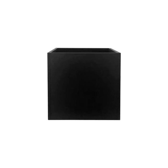 DEQQU Terraguard Demonte Küp Metal Saksı - 53X53X53CM Paslanmaz-Siyah