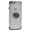 Apple iPhone 6S Platin Yüzüklü Silikon Kılıf Siyah