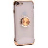 Apple iPhone 7 Platin Yüzüklü Silikon Kılıf Gold