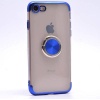 Apple iPhone 8 Platin Yüzüklü Silikon Kılıf Mavi