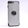 Apple iPhone 7 Plus Platin Yüzüklü Silikon Kılıf Siyah