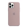 Apple iPhone 12 Pro Max Uyumlu Logolu Lansman Silikon Kılıf Pudra Pembe