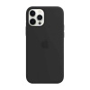 Apple iPhone 12 Pro Max Uyumlu Logolu Lansman Silikon Kılıf Siyah