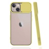 Apple iPhone 13 Mini Kızaklı Kamera Korumalı Kapak Sarı