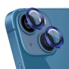 Apple iPhone 15 Plus 6.7 Metal Çerçeveli Kamera Koruma Lensi Lacivert