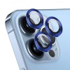 Apple iPhone 15 Pro Max 6.7 Metal Çerçeveli Kamera Koruma Lensi Lacivert
