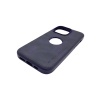 Hole Leather Case Siyah iPhone 14 Pro Max