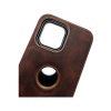 Hole Leather Case Kahverengi iPhone 14 Pro Max