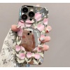 iPhone 14 Pro Max Silver Case Aynalı Pembe