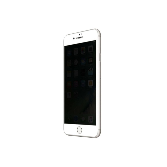 Apple iPhone 7 Plus Gizli Kırılmaz cam Privacy Tam Kaplayan Beyaz