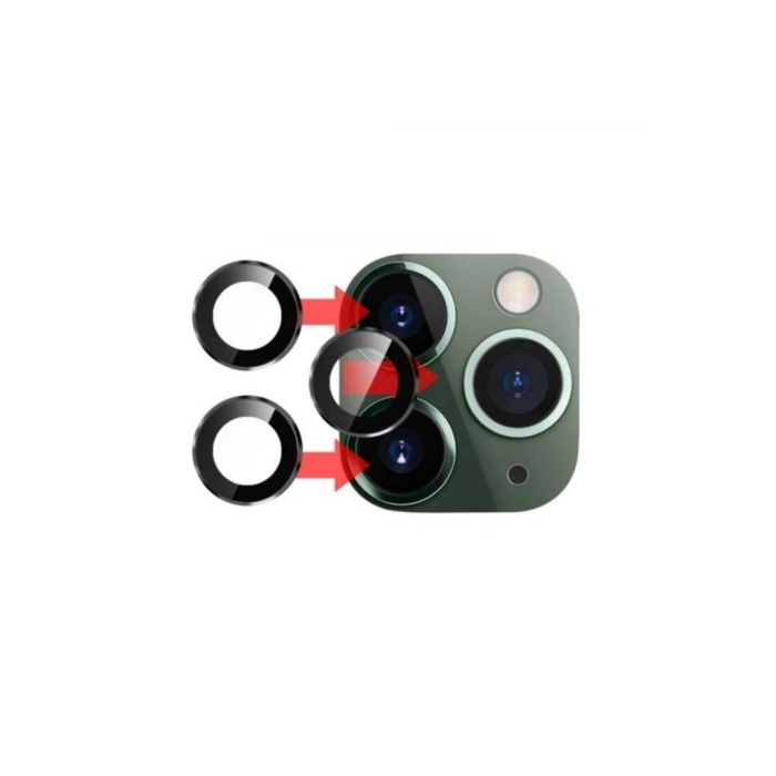 Apple iPhone 13 Pro Max 6.7 Metal Çerçeveli Kamera Koruma Lensi Kırmızı