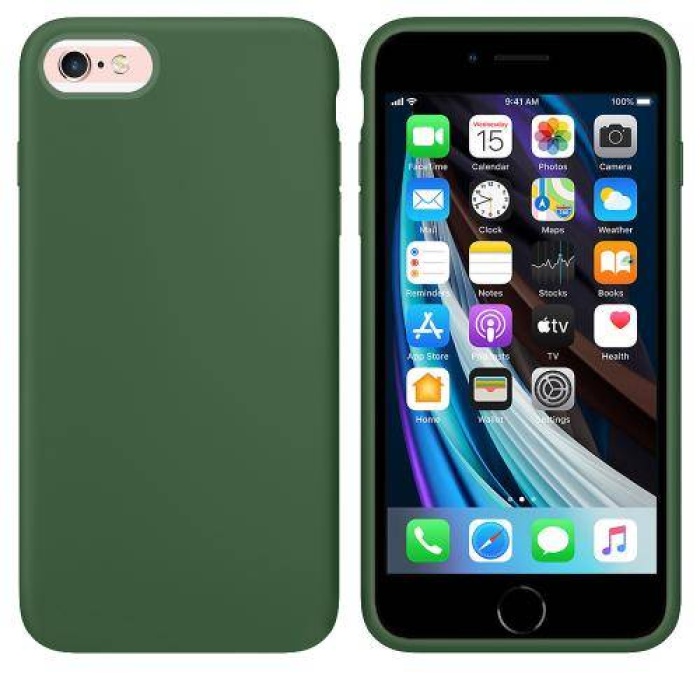 Apple iPhone 6 İçi Kadife Silikon Kılıf Yeşil