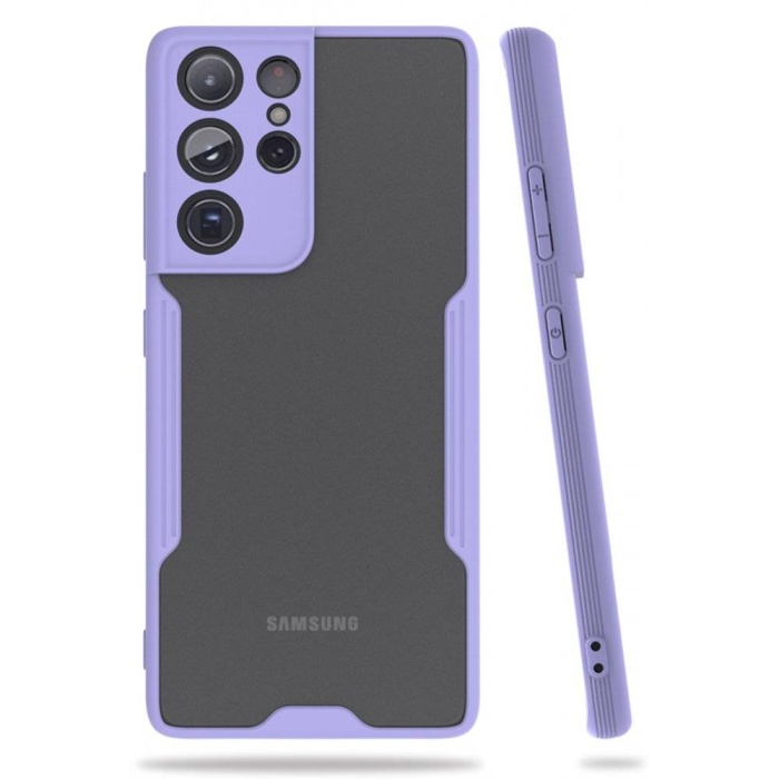 Samsung Galaxy S21 Ultra Rutepadyum Silikon Lila