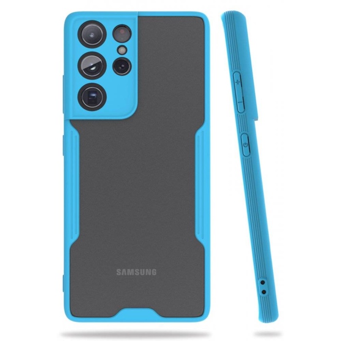 Samsung Galaxy S21 Ultra Rutepadyum Silikon Mavi