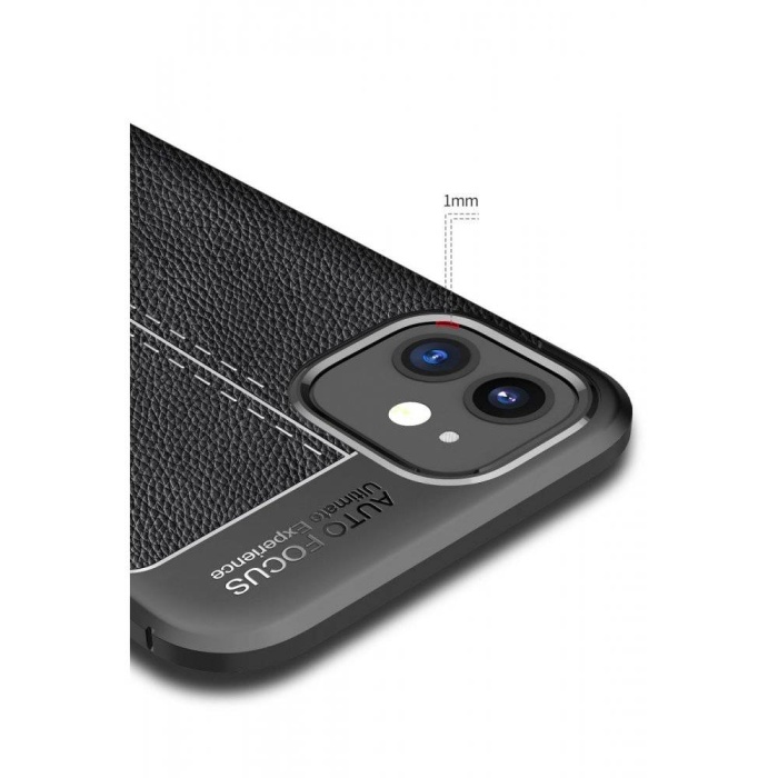 Huawei P Smart 2019 Deri Görünümlü Silikon Siyah