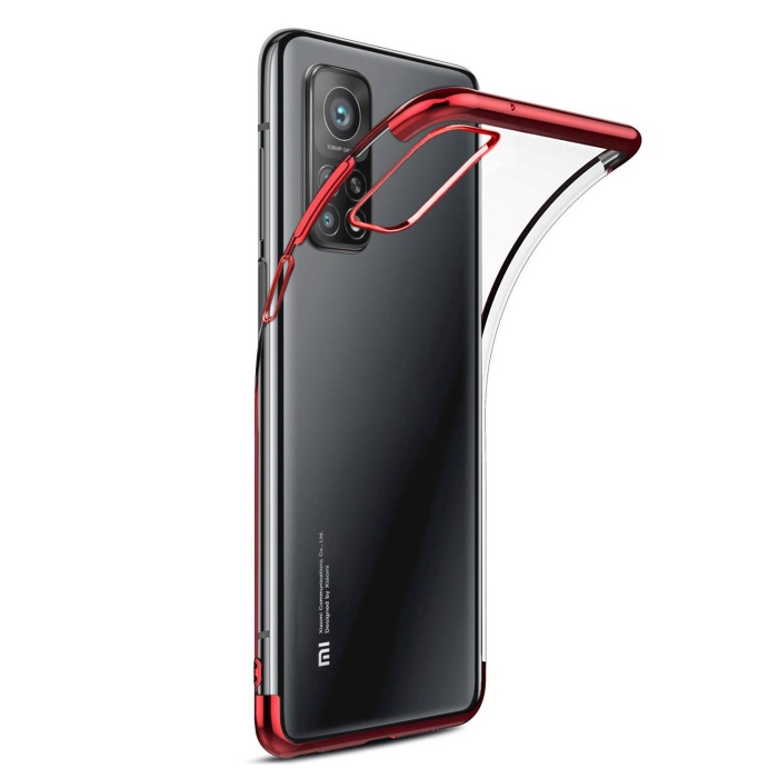 Xiaomi Mi 10T Pro Parlak Lazer Silikon Kılıf Kırmızı