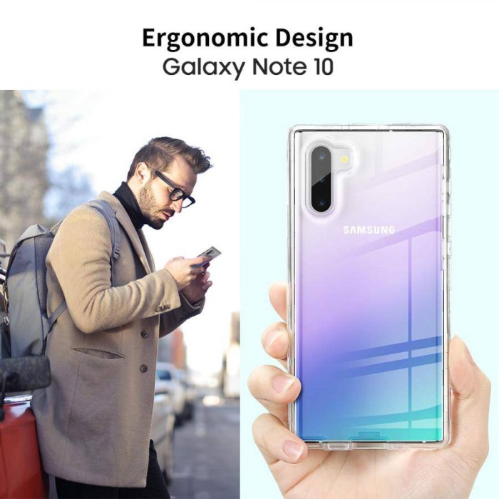 Samsung Galaxy Note 10 Çift Taraflı Silikon Kılıf Şeffaf