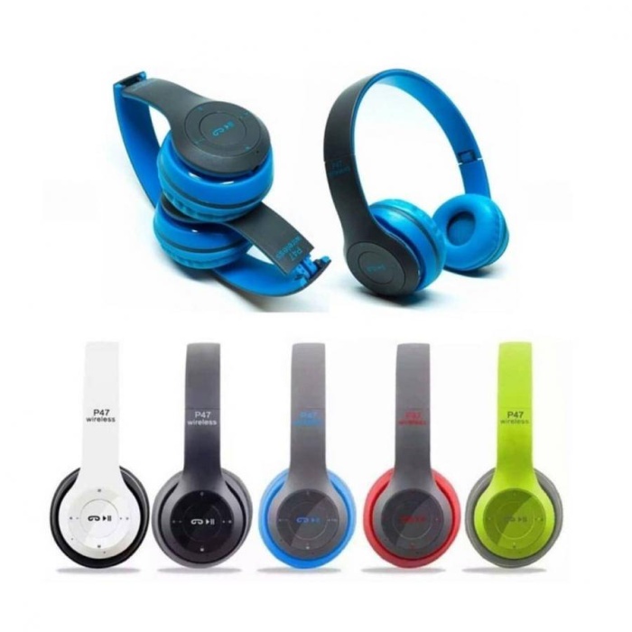 P47 Kulaküstü Bluetooth Kulaklık 5.0+EDR Mavi