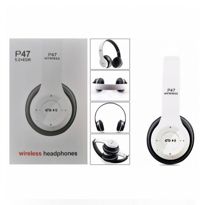 P47 Kulaküstü Bluetooth Kulaklık 5.0+EDR Beyaz