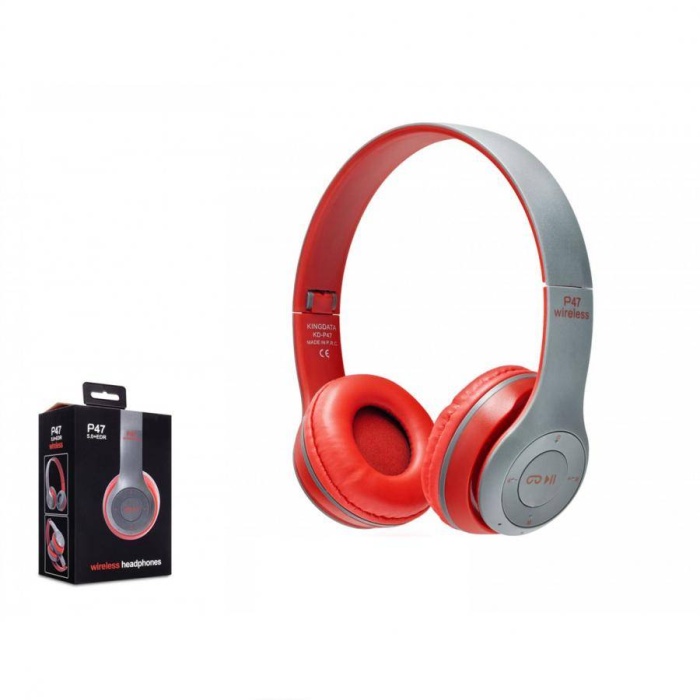P47 Kulaküstü Bluetooth Kulaklık 5.0+EDR Kırmızı