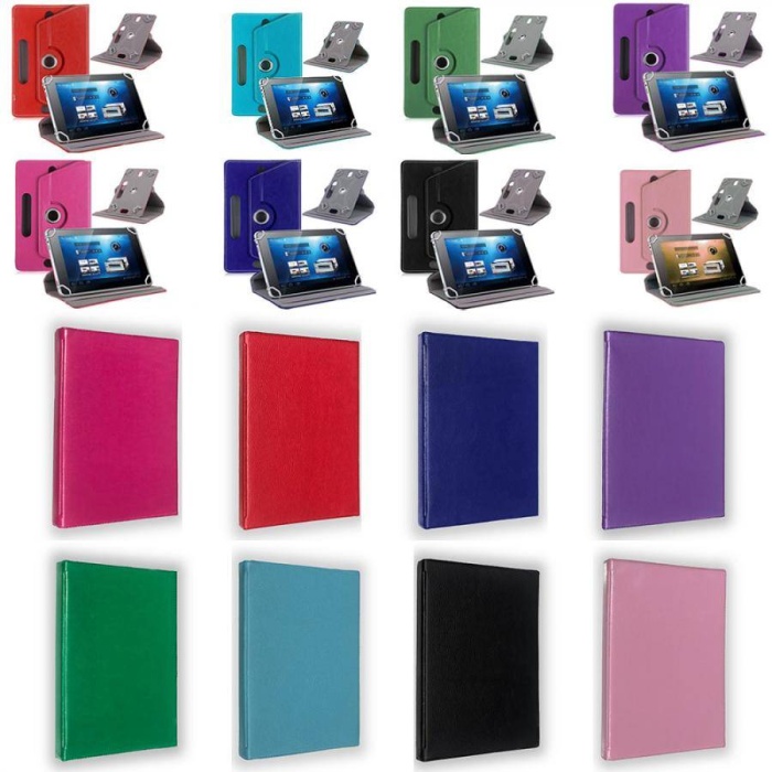 Samsung Galaxy Tab A SM P550 Universal Dönerli Standlı Tablet Kılıfı A. Pembe