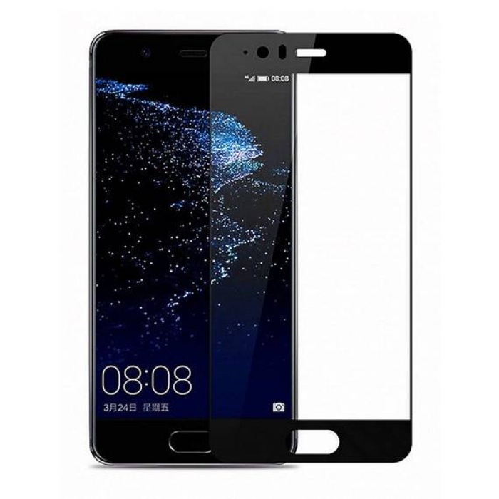 Huawei P Smart S 6D Tam Kaplayan Full Cam Ekran Koruyucu Siyah