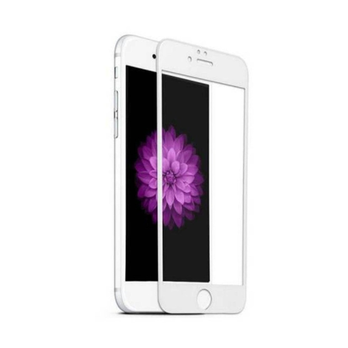Apple iPhone 7 Plus 6D Tam Kaplayan Full Cam Ekran Koruyucu Beyaz
