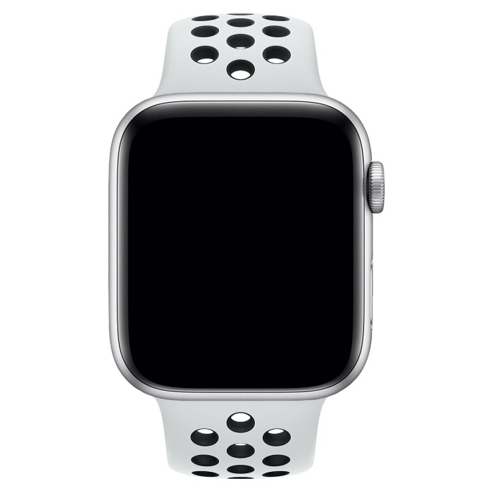 Apple Watch Series 6 44 MM Fileli Kordon Beyaz-Siyah