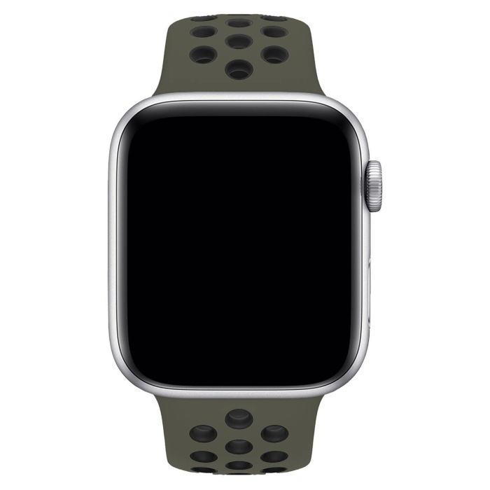 Apple Watch Series 6 44 MM Fileli Kordon Zeytin-Siyah