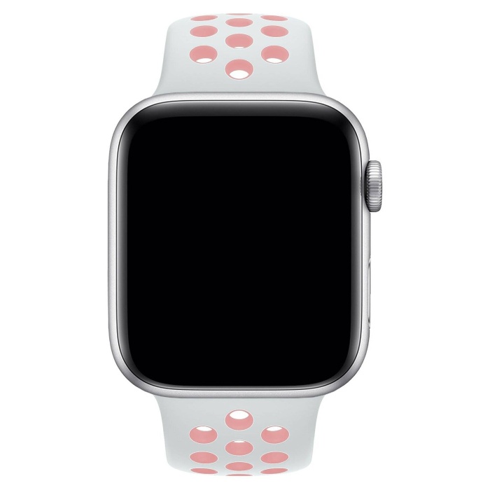 Apple Watch Series 7 41 MM Fileli Kordon Beyaz-Pembe