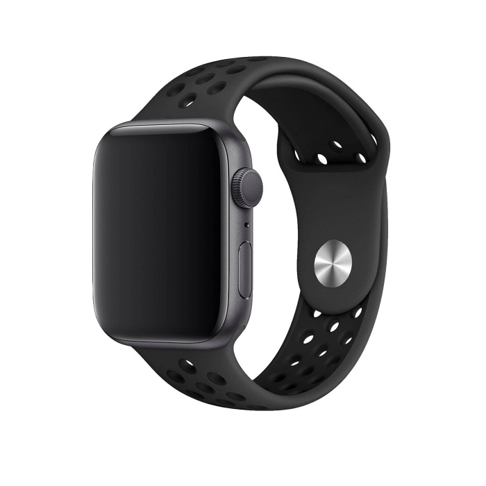 Apple Watch Series 7 41 MM Fileli Kordon Siyah-Siyah