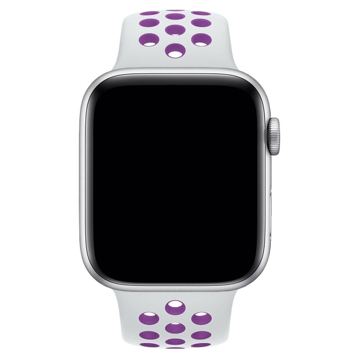 Apple Watch Series 7 45 MM Fileli Kordon Beyaz-Mor