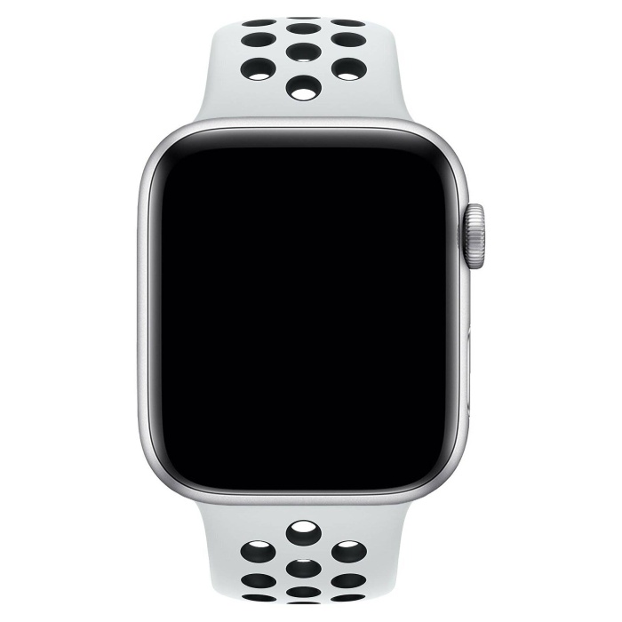 Apple Watch Series 7 45 MM Fileli Kordon Beyaz-Siyah