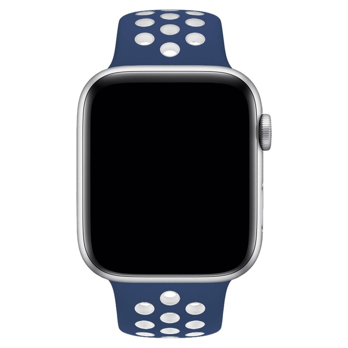 Apple Watch Series 9 41 MM Fileli Kordon Lacivert-Beyaz