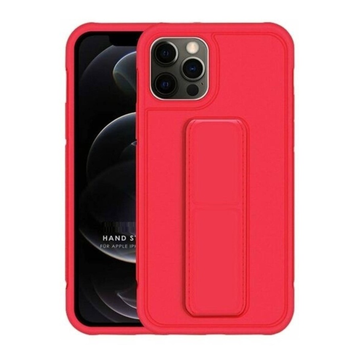 Apple iPhone 12 Pro Max El Askı Magnet Kılıf Kırmızı