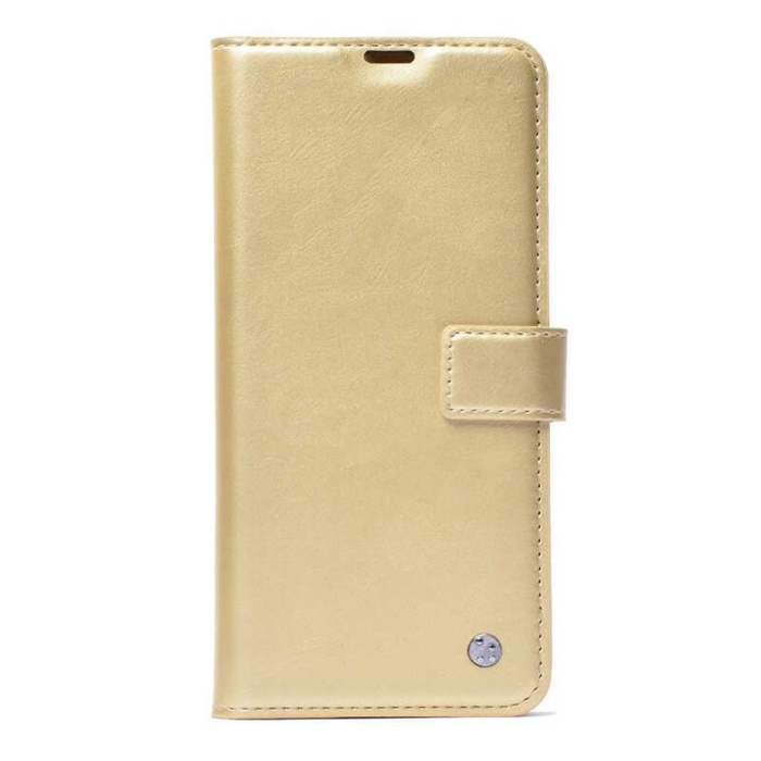 Samsung Galaxy A52 Cüzdanlı-Standlı-Kapaklı Kılıf Gold