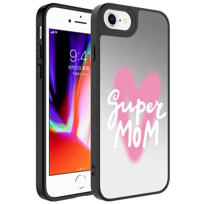 Apple iPhone 7 Plus Aynalı Desenli Kapak Mom