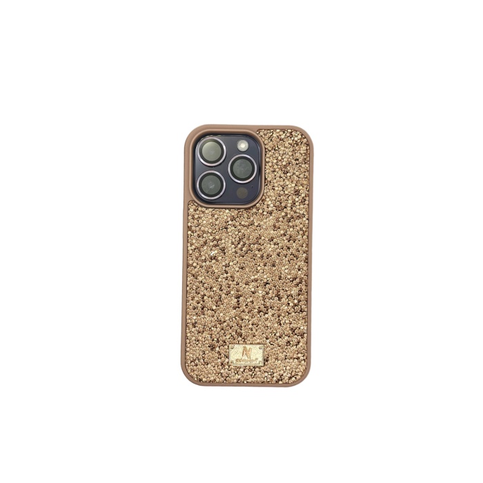 Apple iPhone 14 Premium Stone Silikon Kapak Gold