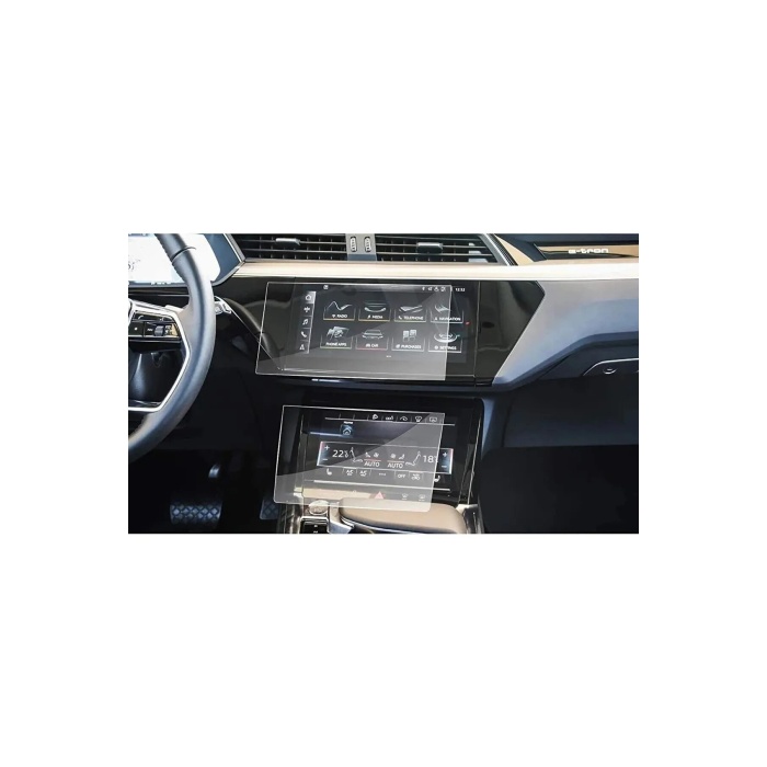 Audi A6 Navigasyon ve Alt Kontrol Paneli 9H Nano Ekran Koruyucu 2019-2023