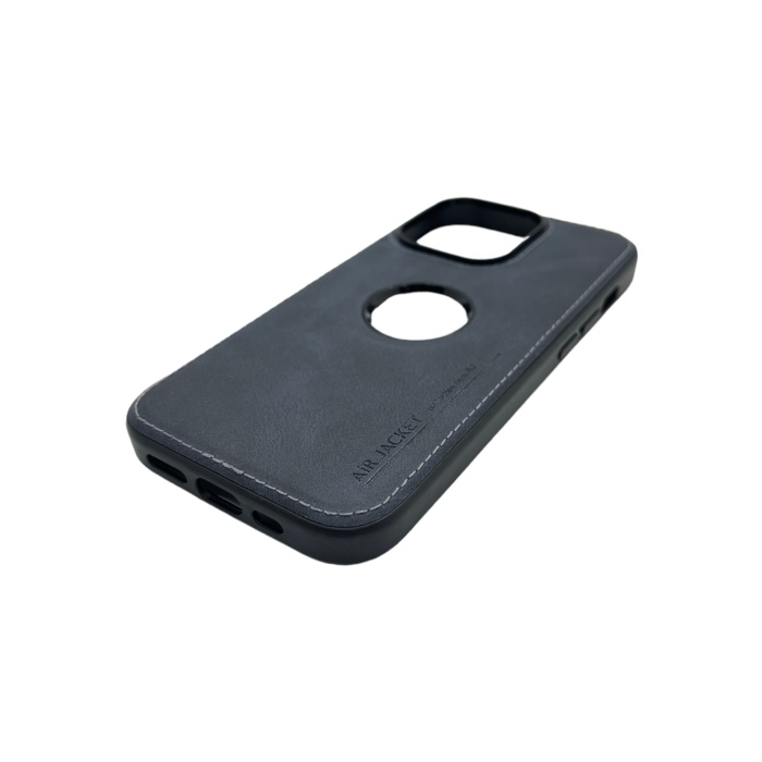 Hole Leather Case Lacivert iPhone 14 Pro