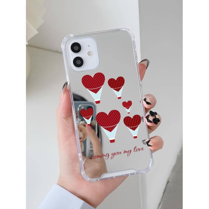 Aynalı Kılıf Kalp iPhone 14 Pro Max