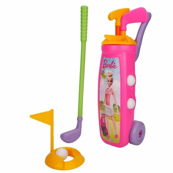 Barbie Golf Arabası Oyuncak Eğitici Oyun Seti Pembe