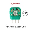 50 Adet 2.3k PS4 PS5 Xbox One Mikro Direnç Potans Micro Switch Yeşil