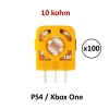 100 Adet 10k PS4 Xbox One Analog Mikro Direnç Potans Turuncu