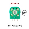 100 Adet 10k PS4 Xbox One Analog Mikro Direnç Potans Yeşil