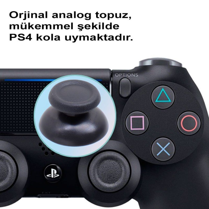 2 Adet Ps4 Analog Topuz Yedek Parça Ps V1 V2 Tüm Ps4 Kollara Uyumlu Ps4 Analog Thumb Stick