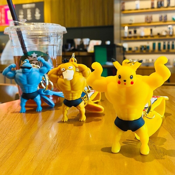 Pikachu Anahtarlık Pokemon Fitness Anahtarlık Pokemon Figür Anime Anahtarlık