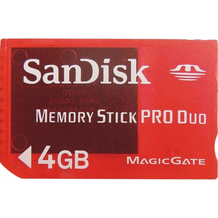 Sandisk Memory Stick Pro Duo 4GB Magicgate MS Hafıza Kartı Kırmızı Renk
