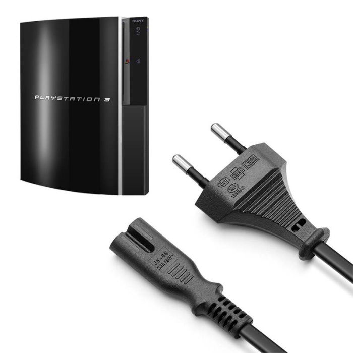 PS3 Güç Kablosu Playstation 3 Uyumlu Güç Kablosu Power 2 pin Kablo